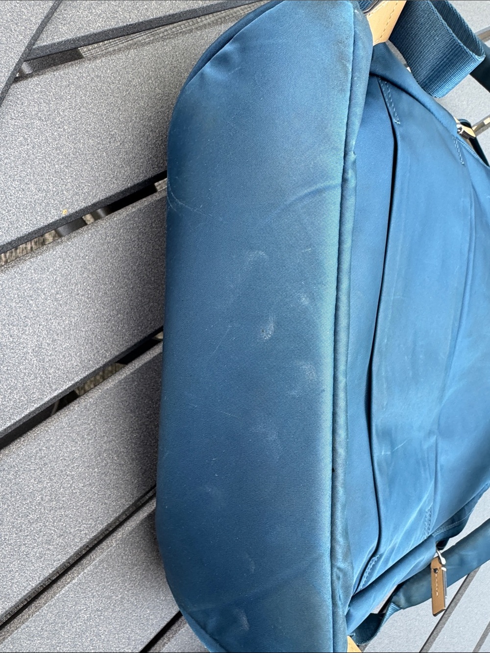 Tumi Navy Backpack with Gold-Tone Hardware - Picture 12 of 12